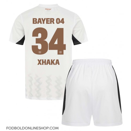 Bayer Leverkusen Granit Xhaka #34 Udebane Trøje Børn 2024-25 Kortærmet (+ Korte bukser)